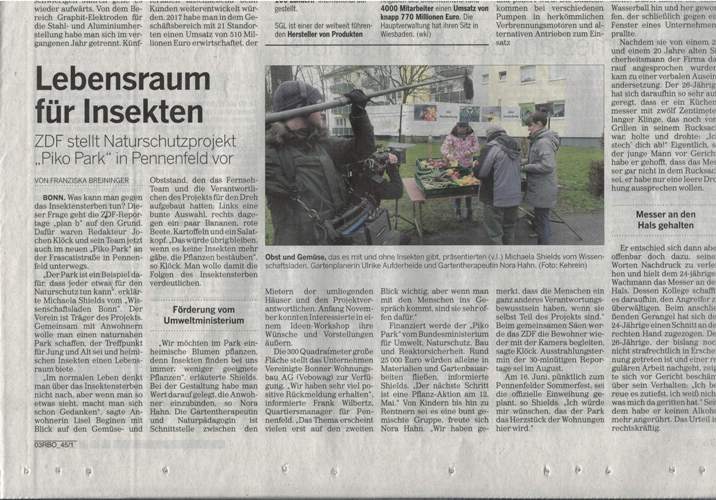 Bonner Rundschau Obststand Aktion ZDF 25.3.18